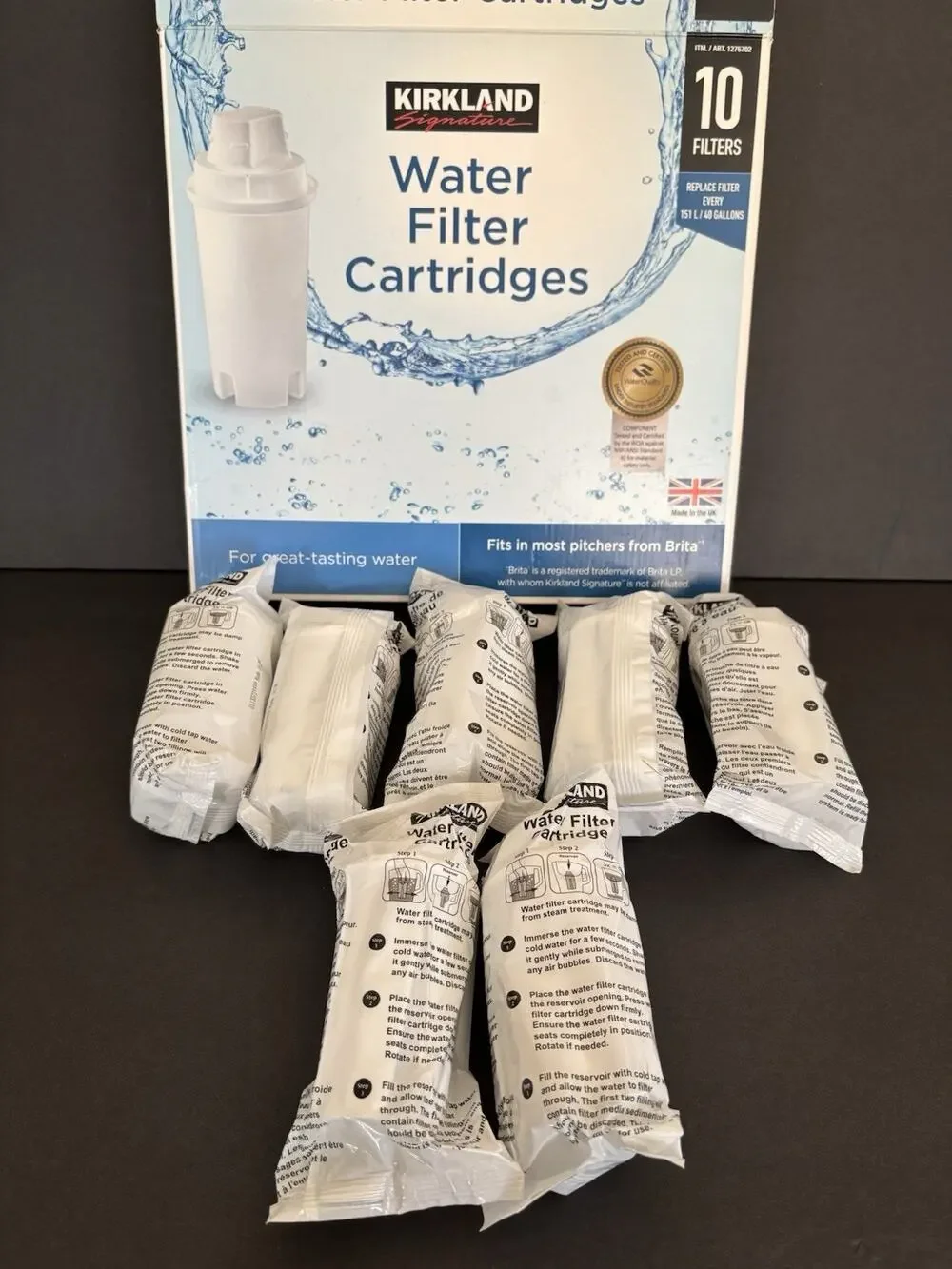 Kirkland Signature Water Filter Cartridge, 7-pack set - NEW Open Box